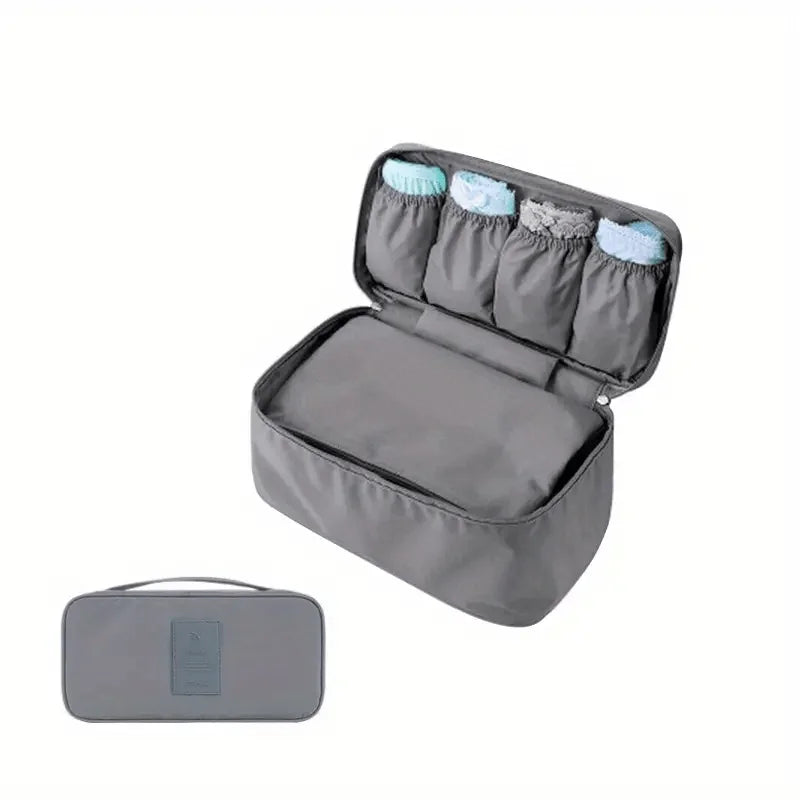 1PC Multifunctional Underwear Organizer Bag Portable Travel Toiletries And Toiletries Organizer Bag Oasis Select Light Grey