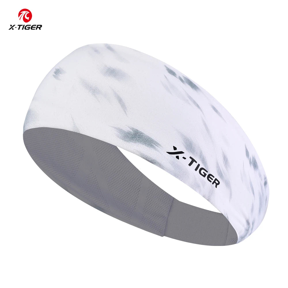 X-TIGER Men Women Sports Headband Sweatband Breathable cycling Hairband Summer cycling Running Gym Head Band Elastic Sweatband Oasis Select White