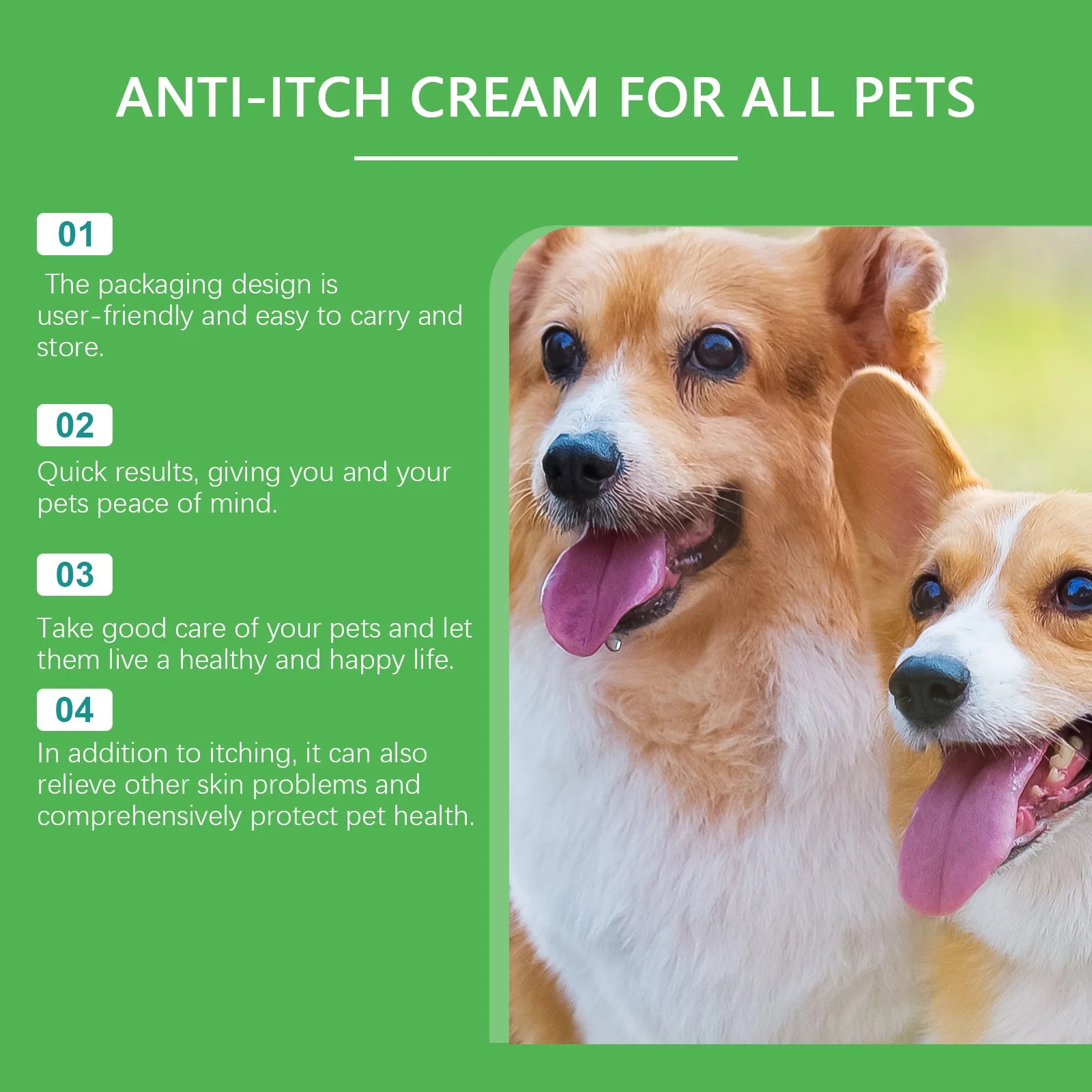 Herbal Pet Skin Care Cream Relieve Itching Long Lasting Moisturizing Make Pet Skin Soft Smooth Gentle Repair Formula Cream 60g Oasis Select