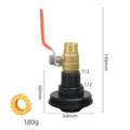Rain Barrel Overflow Kit with Brass Ball Valve Quick Connect Hose Adapter for Aquariums And Irrigation 1/2" 3/4" 1" Male Threads Oasis Select 1-2