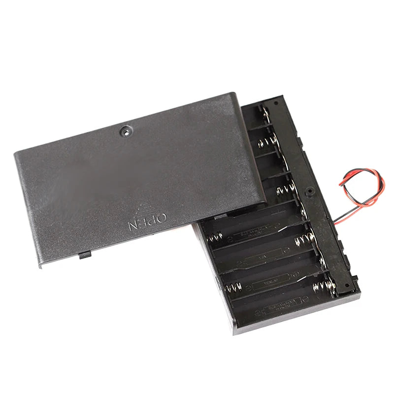 1/2Pcs 8 Slots AA Battery Holder Battery Storage Case Box With Switch & Cover Batteries Standard Container Oasis Select