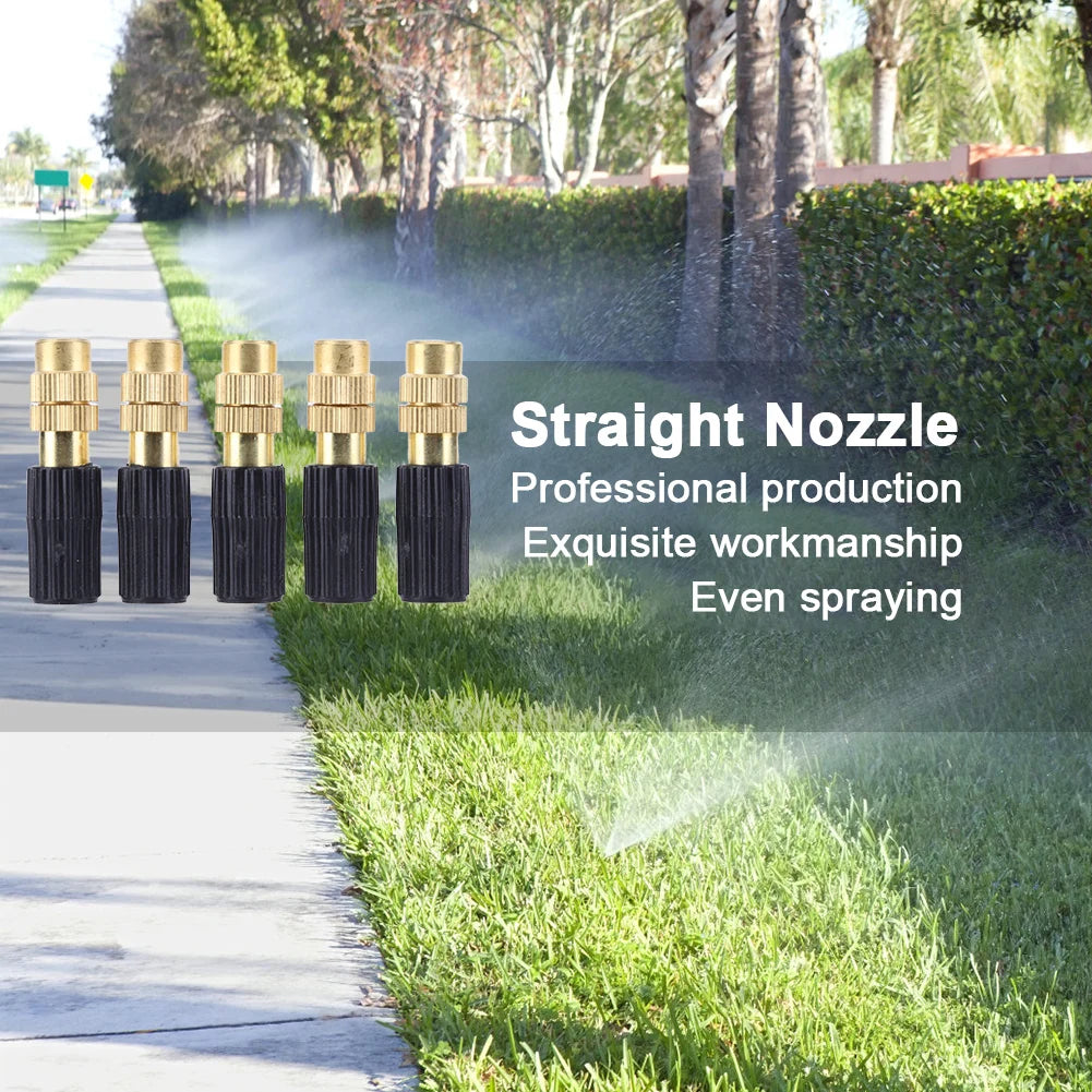 15pcs Fogging Cooling Nozzles Copper Misting Nozzle Automatic Spraying Atomizing Sprayer Connecting 4/7 Hairpipe Irrigation Tool Oasis Select
