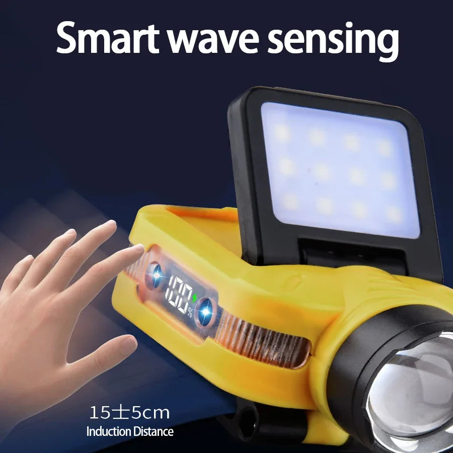 COB LED Rechargeable Headlamp – 5 Modes, 200LM & Pen Clip