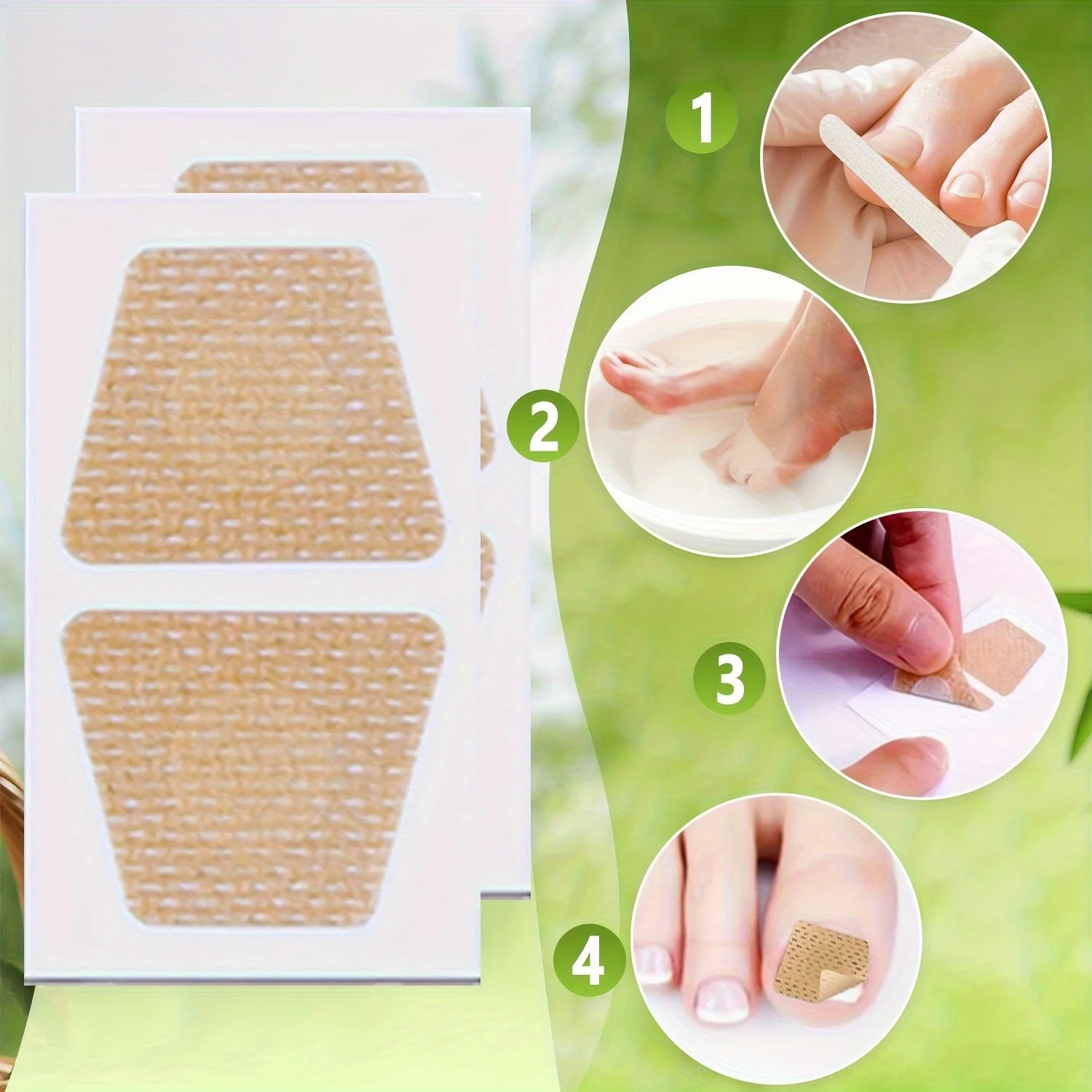 100PCS Tea Tree Oil Repair Patch - Suitable for fragile, yellowed, thickened, broken, and discolored toenails Oasis Select