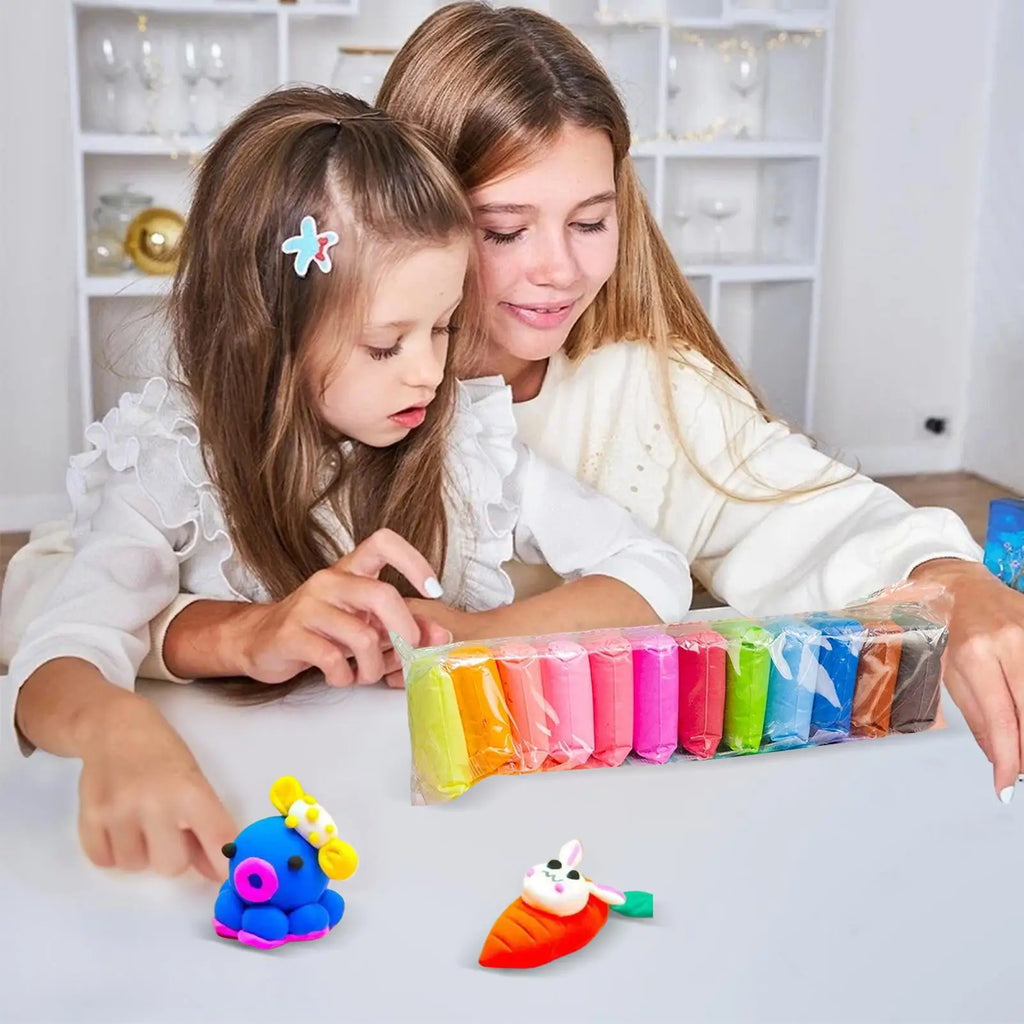 12/24/36 Colors Air Dry Clay Super Light Modeling Clay DIY Crafts with Tools Soft Creative Educational Toys for Kids Gifts Oasis Select