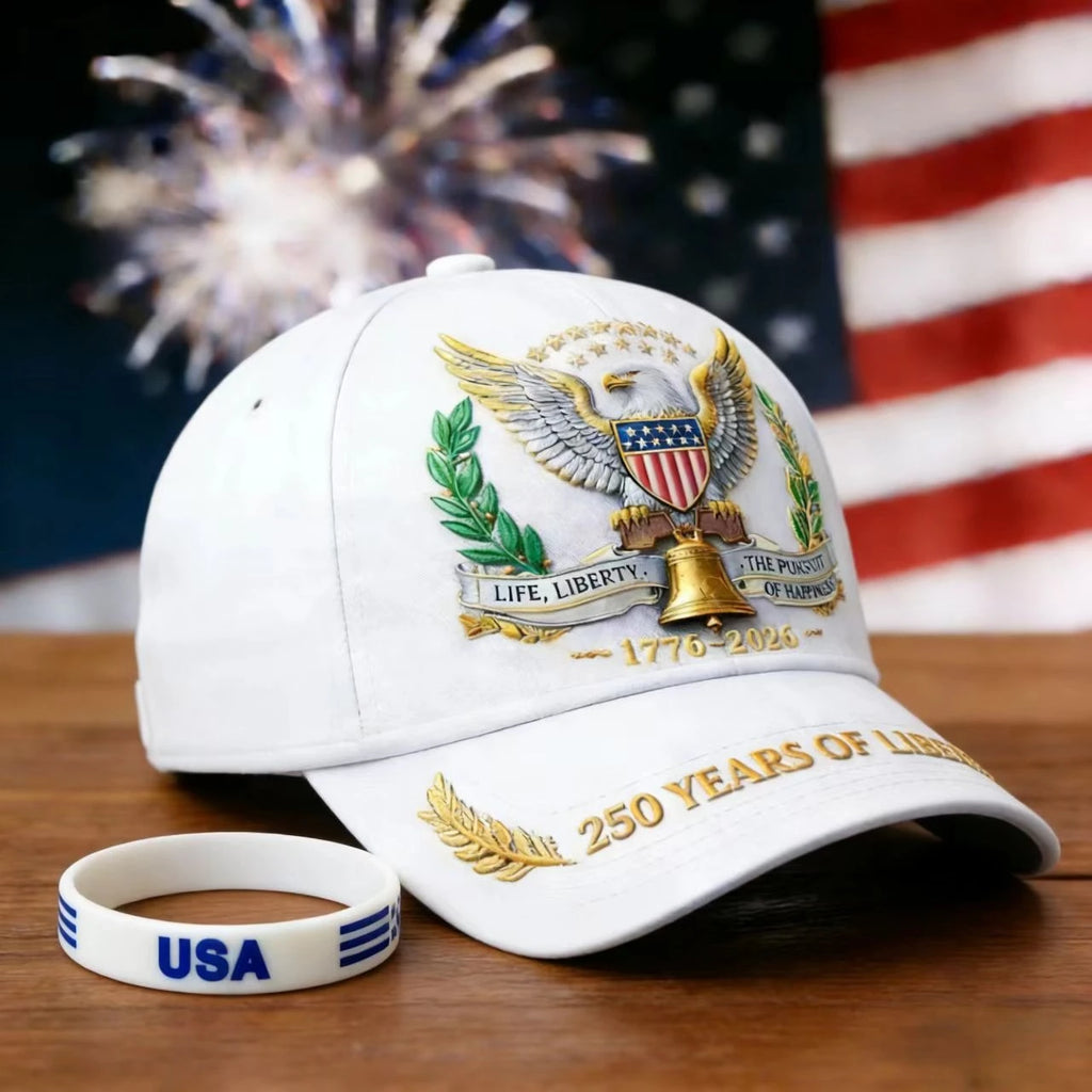 1 PCS / 2 PSC American-themed anniversary baseball cap, perfect gift cap for Independence Day (digital printing version) Oasis Select