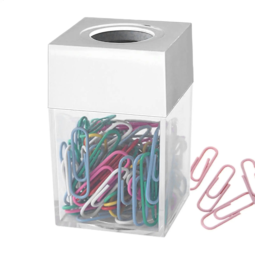 Magnetic Paper Clip Storage Box Protable Stationery High Capacity Storage Box Office Binding Supplies Clips Dispenser Organizer Oasis Select