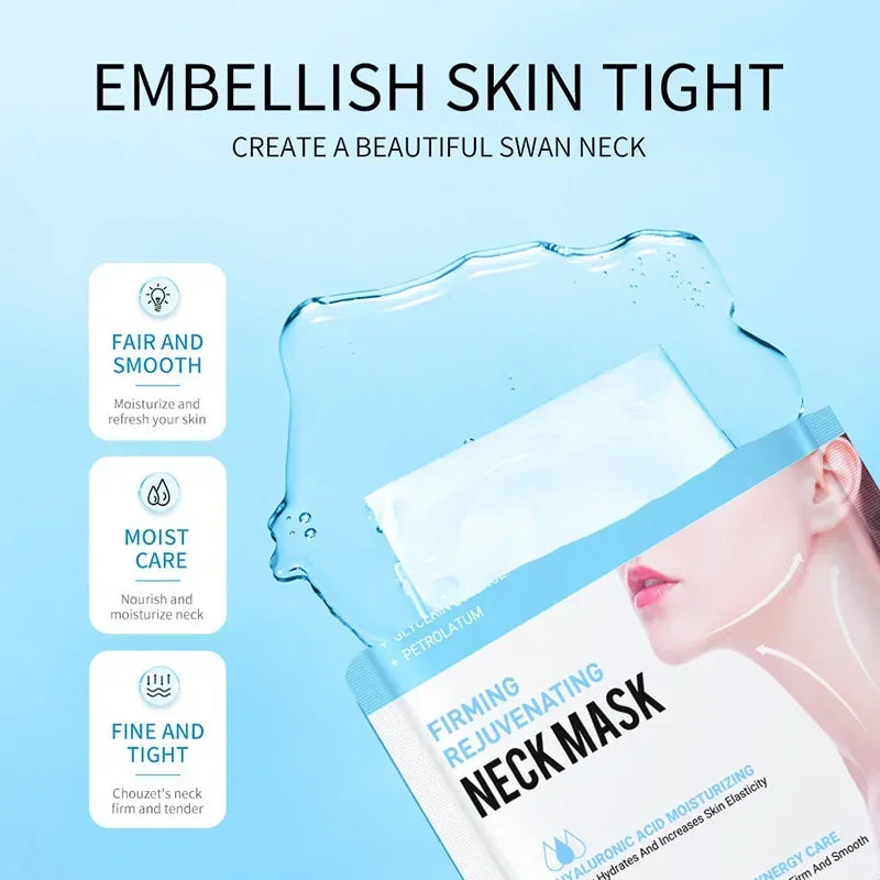 Collagen & Hyaluronic Acid Firming Neck Mask – 5/10/20 Pcs