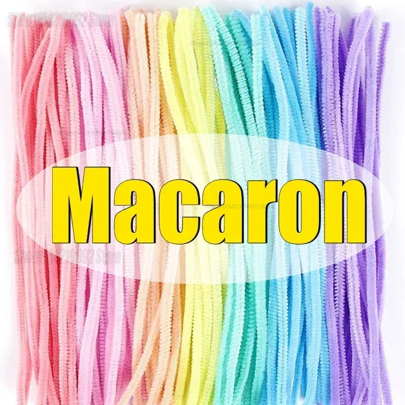 Cleaner Pipe Cleaners for Crafts Creative Chenille Stem Wire Pipe Cleaners Creative Leisure Hobby Diy Plush Stem Twisted Stick Oasis Select Macaron 1000PCS