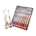 10 Pcs Disposable Household Toothbrush Bamboo Charcoal Black Hair Soft Bristle Professional Deep Oral Cleaning Supply Oasis Select 10PCS White