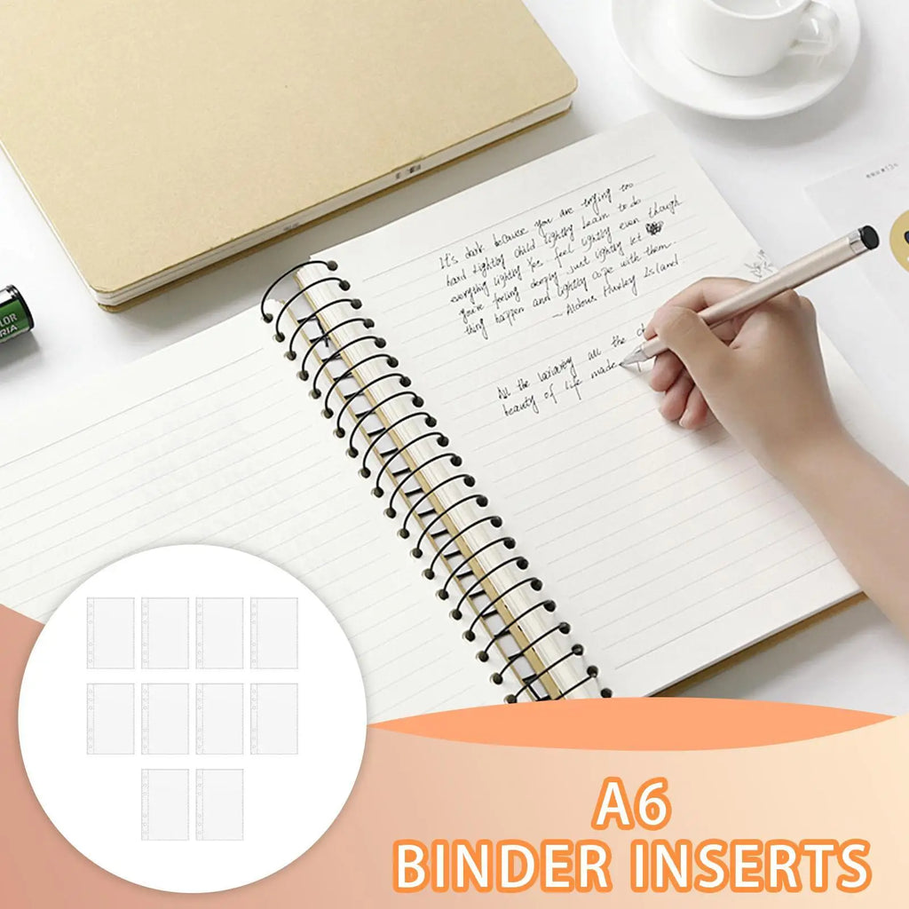 A6 binder replacement card pages transparent binder replacement pages sticker book replacement pages suitable for 6-ring binder Oasis Select