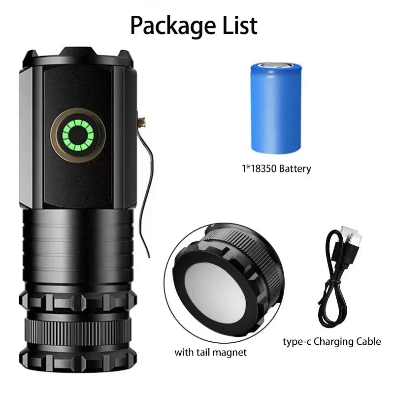 KDULIT Tactical LED Flashlight | Rechargeable, IP65, 5 Modes