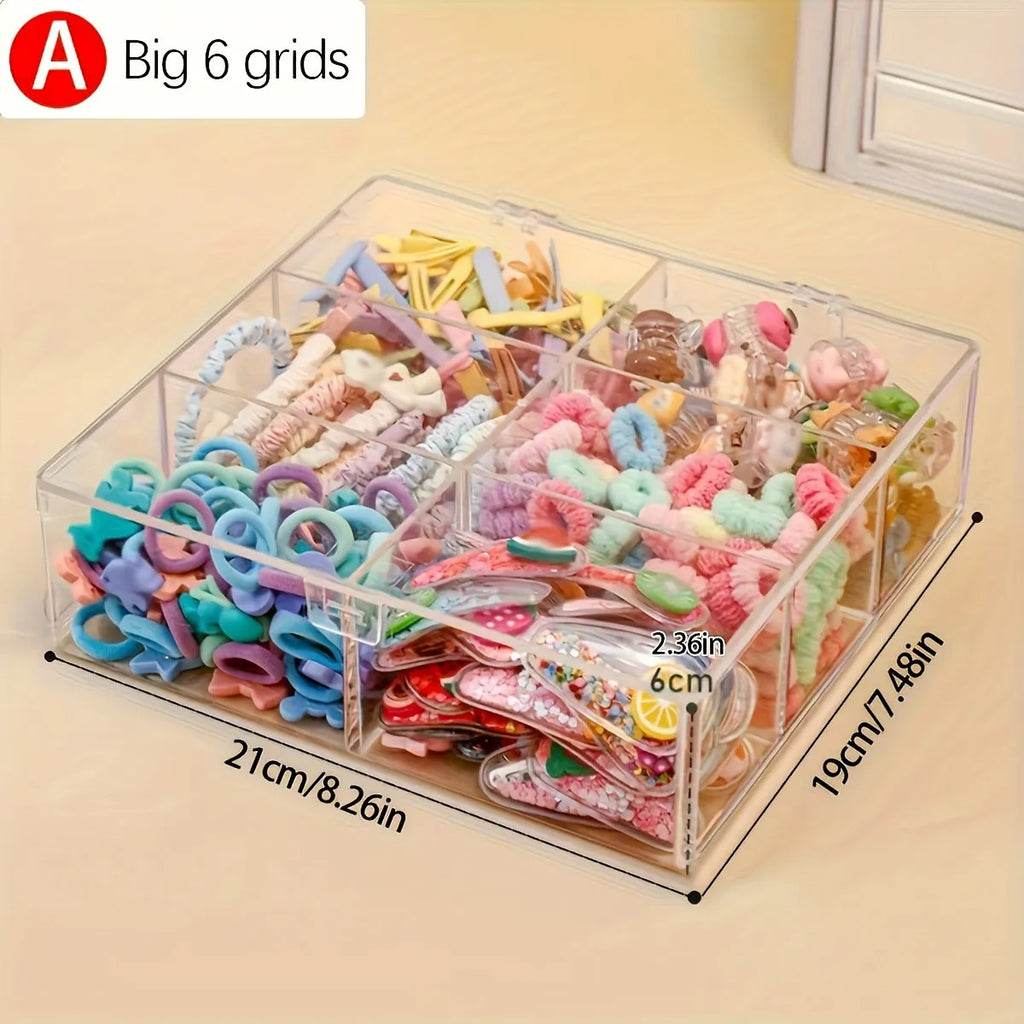 Transparent hair accessory storage box cover, dust-proof and moisture-proof jewelry box, headband hair clip, jewelry display box Oasis Select Clear