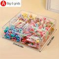 Transparent hair accessory storage box cover, dust-proof and moisture-proof jewelry box, headband hair clip, jewelry display box Oasis Select Clear