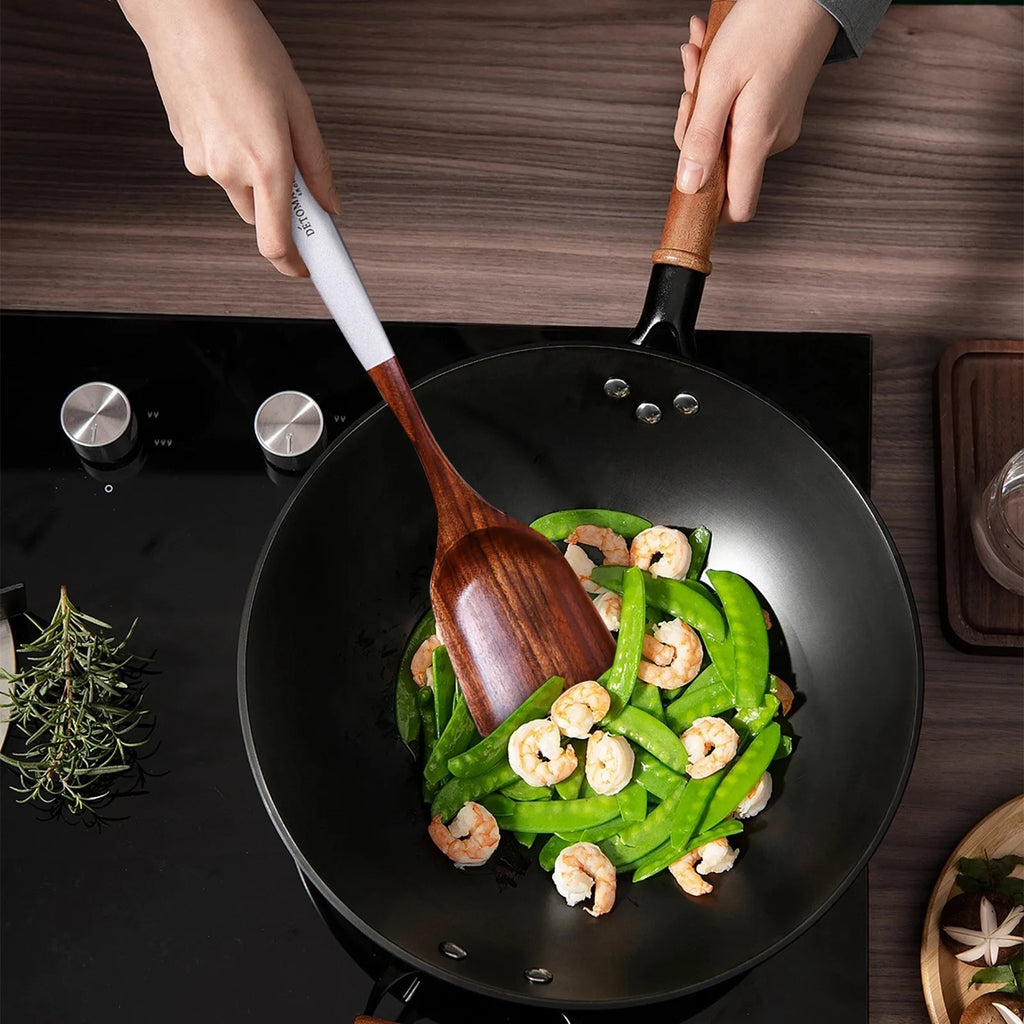 Teak Wood Kitchen Utensil Set – Spoon, Ladle & Skimmer Wooden Cooking Utensils Oasis Select
