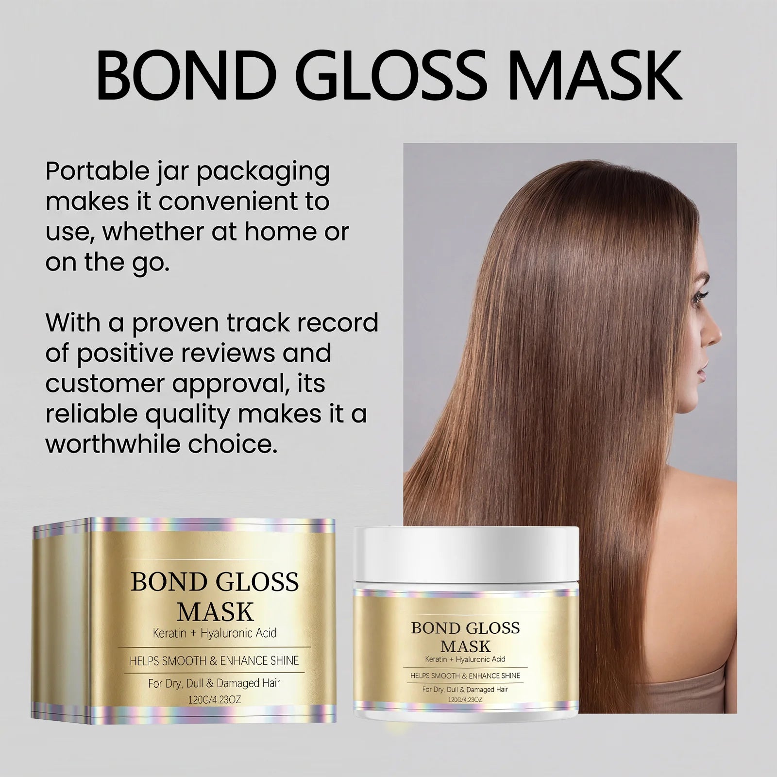 Bond Gloss Mask – Repair & Shine for Dry, Damaged Hair Hair Repair Mask Oasis Select