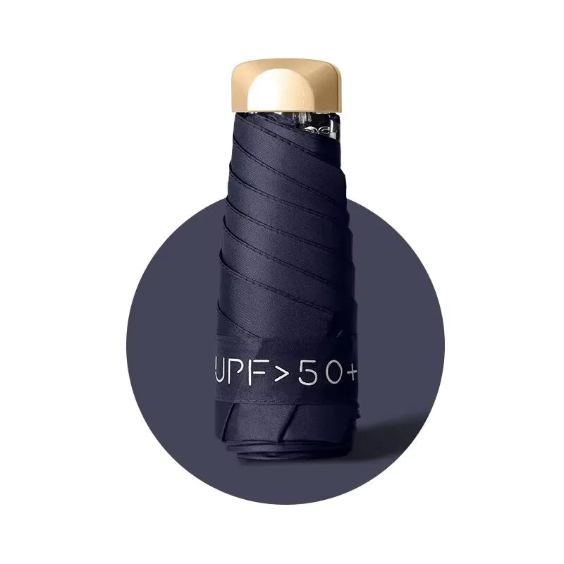 1Pc Mini Sun Umbrella Pocket Rain Umbrella Vinyl Folding UV Protection Sun Shade Ultraviolet Capsule Parasol for Pocket 55% off Oasis Select Blue 6K iron