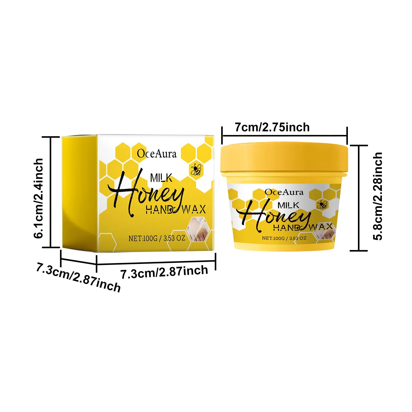 Milk Honey Hand Wax Moisturizing Nourishing Hand Mask Tender Skin Improve Drying Dull Cracked Skin Brightening Hand Care Oasis Select 100g Boxed