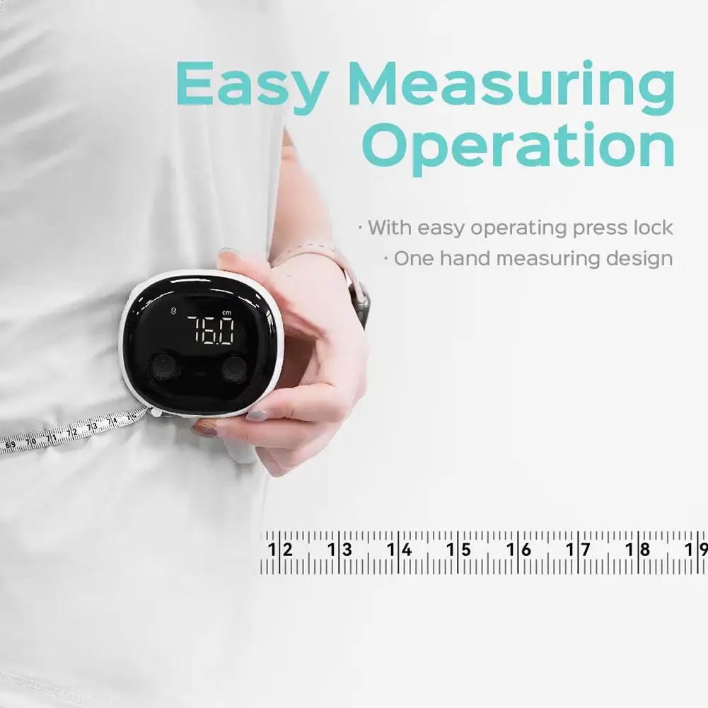 Smart Bluetooth Body Tape Measure – App Sync & OLED