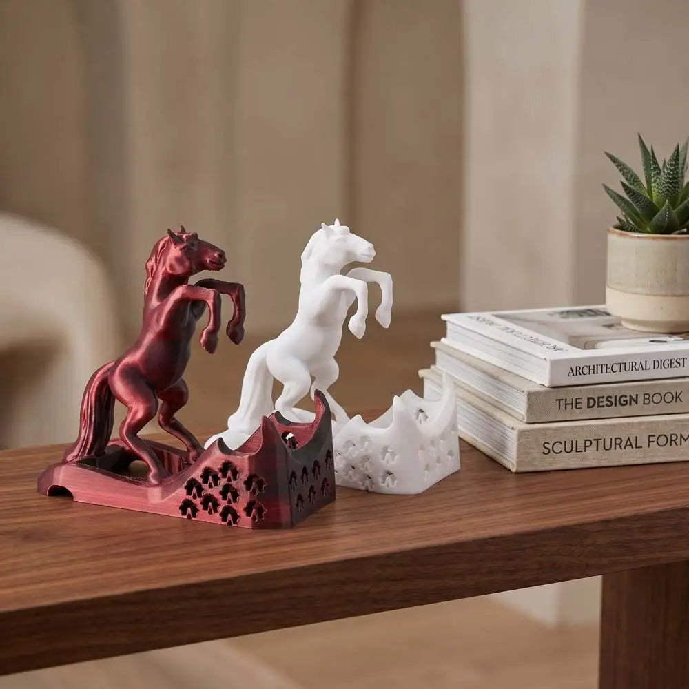 Figure Toys Horse Frame Phone Holder Multi-functional Statue Horse Mobile Phone Stand Portable Anti-slip Cell Phone Bracket Oasis Select