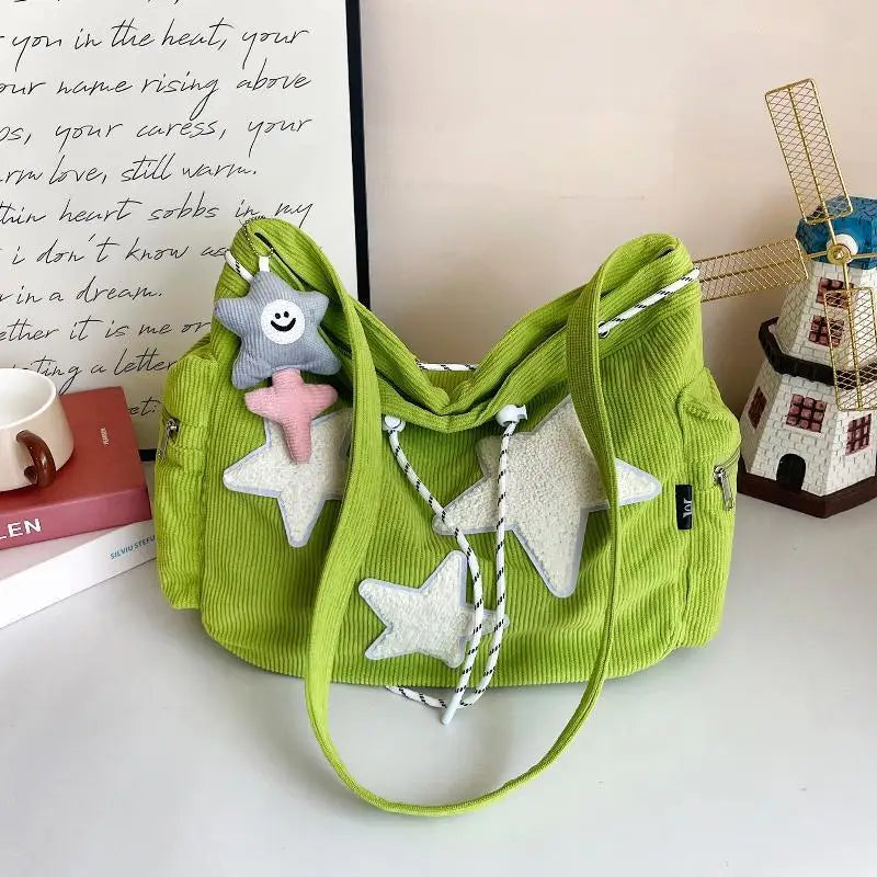 JETTING Corduroy Tote Bag – Large Crossbody Shoulder Bag