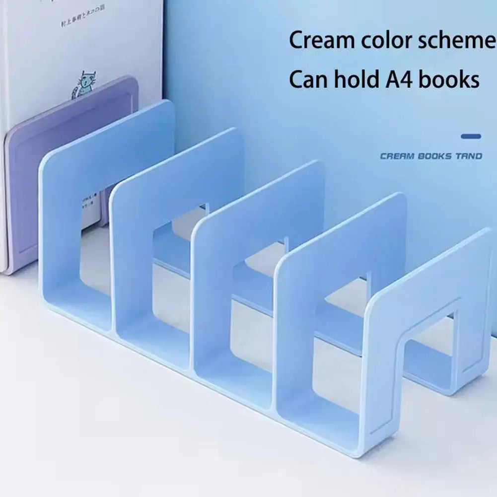 4-Compartment Plastic Book Stand & Desktop File Organizer Desktop File Organizer Oasis Select