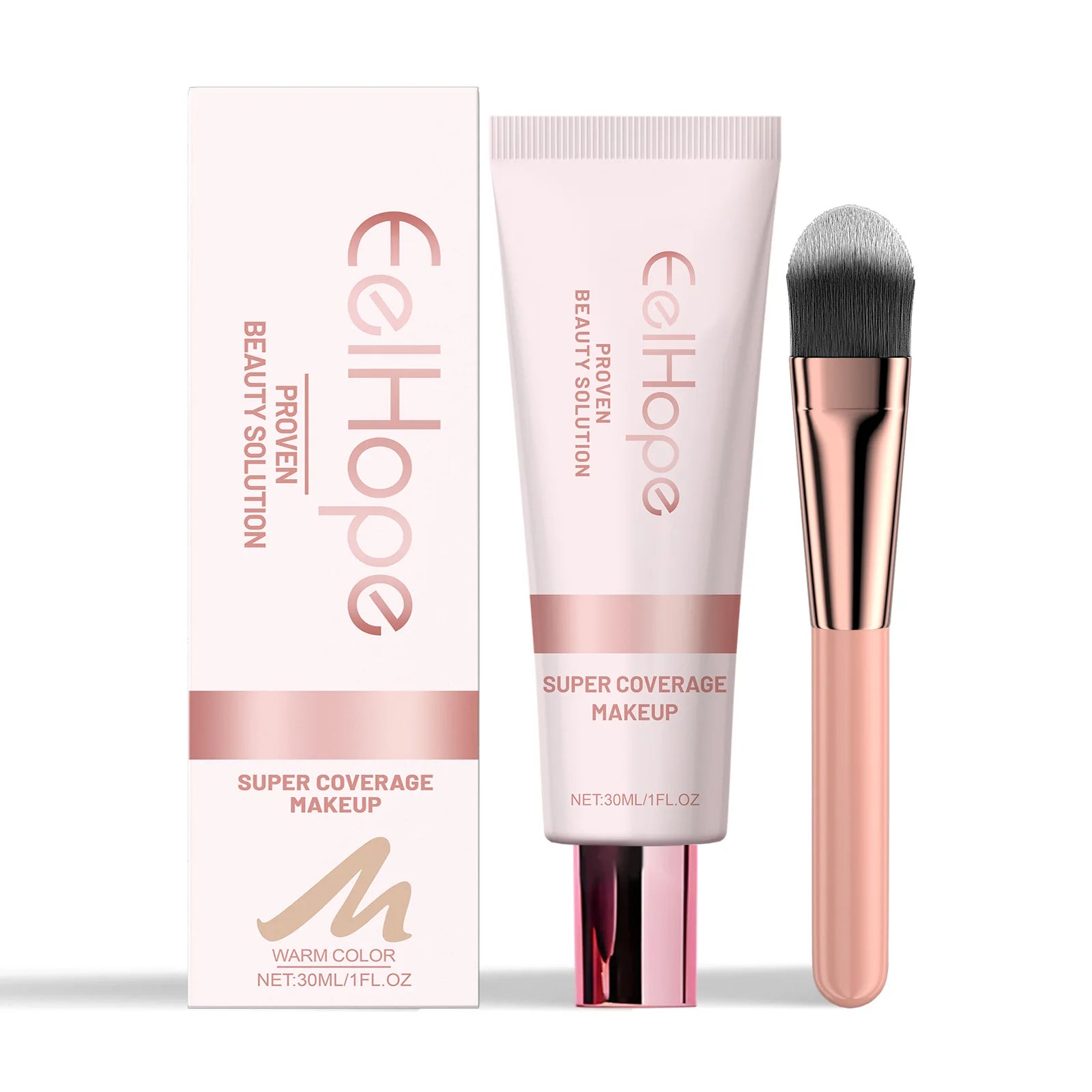 Concealer Face Foundation Liquid Long Lasting Waterproof Moisturize Oil Control Full Coverage Face Makeup Professional Cosmetics Oasis Select Warm Color