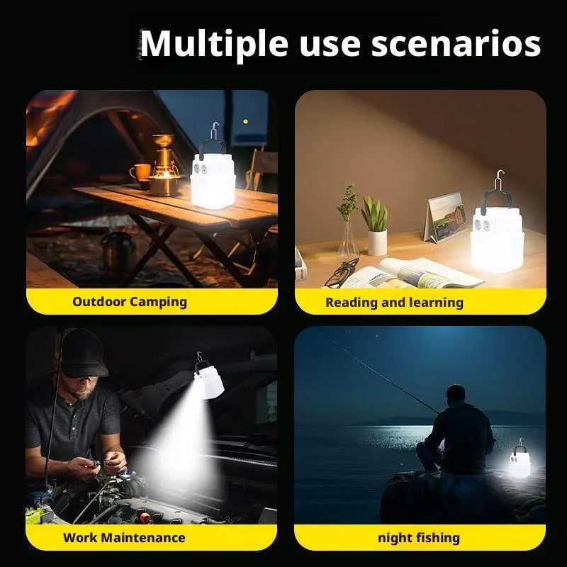Powerful Solar-Powered Charging Outdoor Camping Light Tent Light Multi-Function Type-C Rechargeable Emergency Light Oasis Select