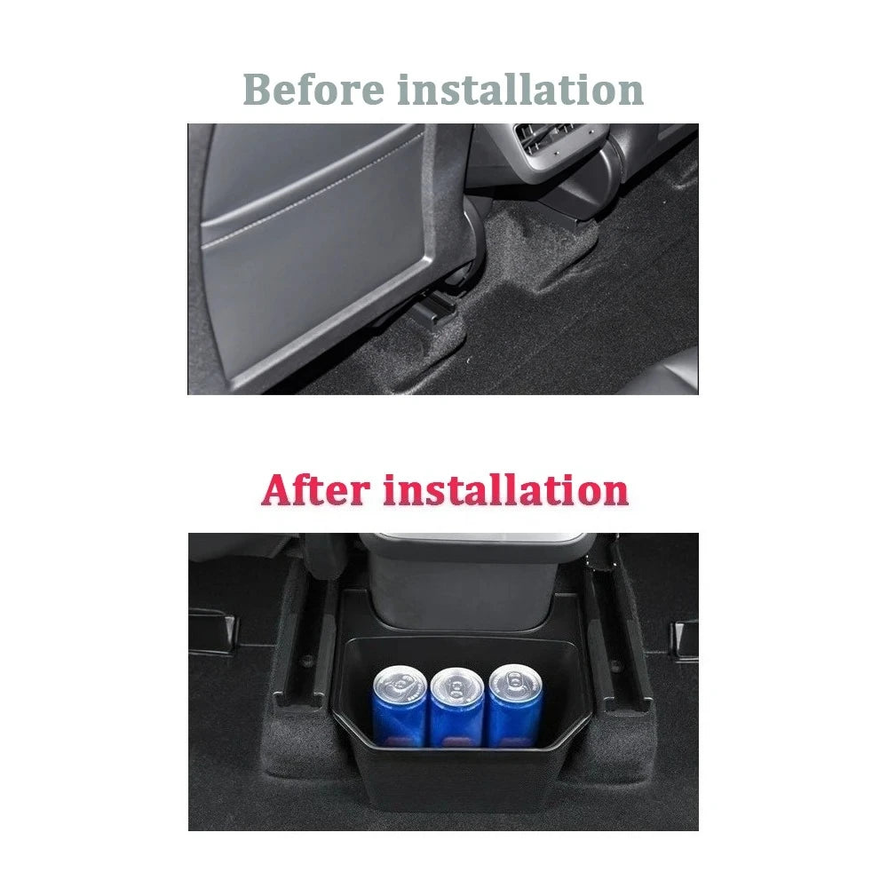 Rear Seat Storage Box for Tesla Model Y 3 Highland Organizer Center Console Bins Backseat Trash Can Garbage Bag Tray Accessories Oasis Select