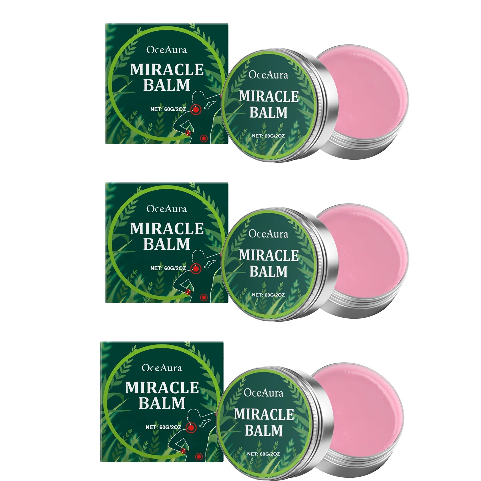 Relaxing Leg Cream Relieve Joint Bone Discomfort Edema Removal Relax Muscle Improves Vitality Moisturizing Joint Soothing Cream Oasis Select 3pcs