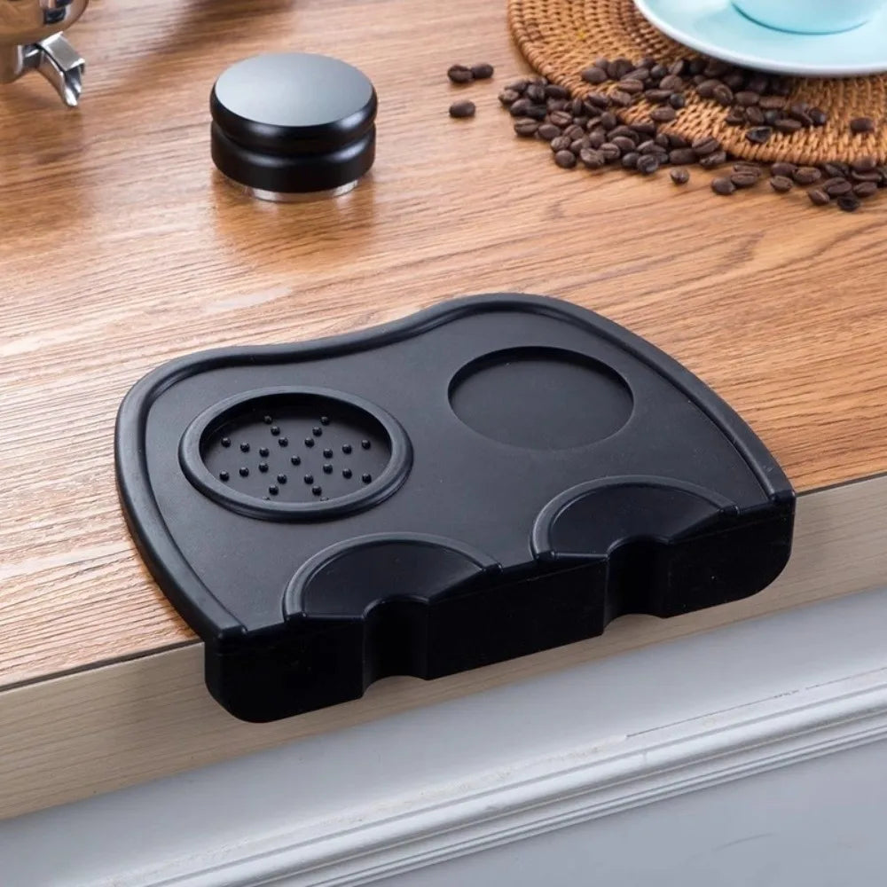Silicone Espresso Coffee Tamper Mat Station Non Slip Coffeeware Press Tampering Holder 51-58mm WDT Tools Silicone Corner Mat Pad Oasis Select