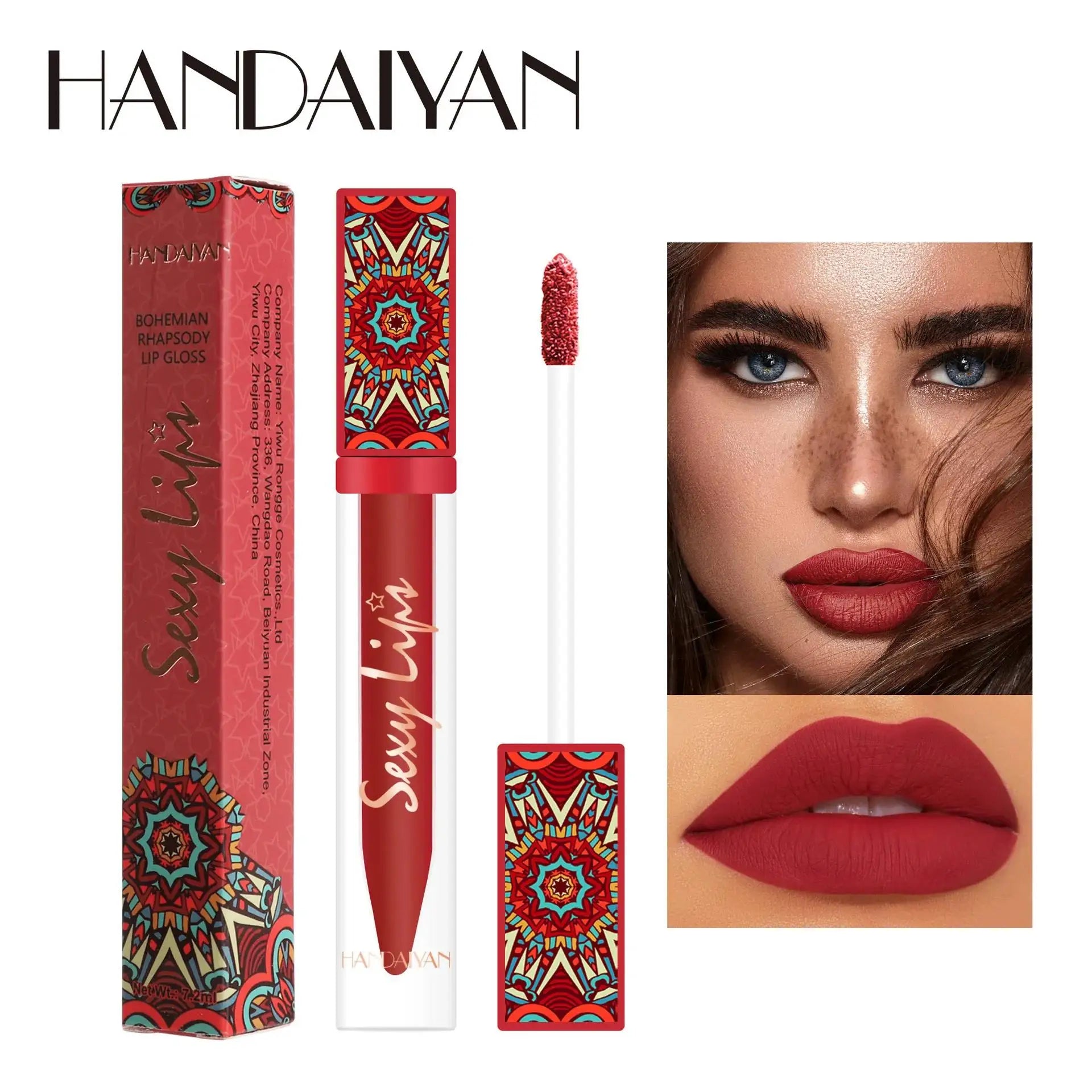 Handaiyan Bohemian Matte Liquid Lipstick – 6 Earth Tone Colors