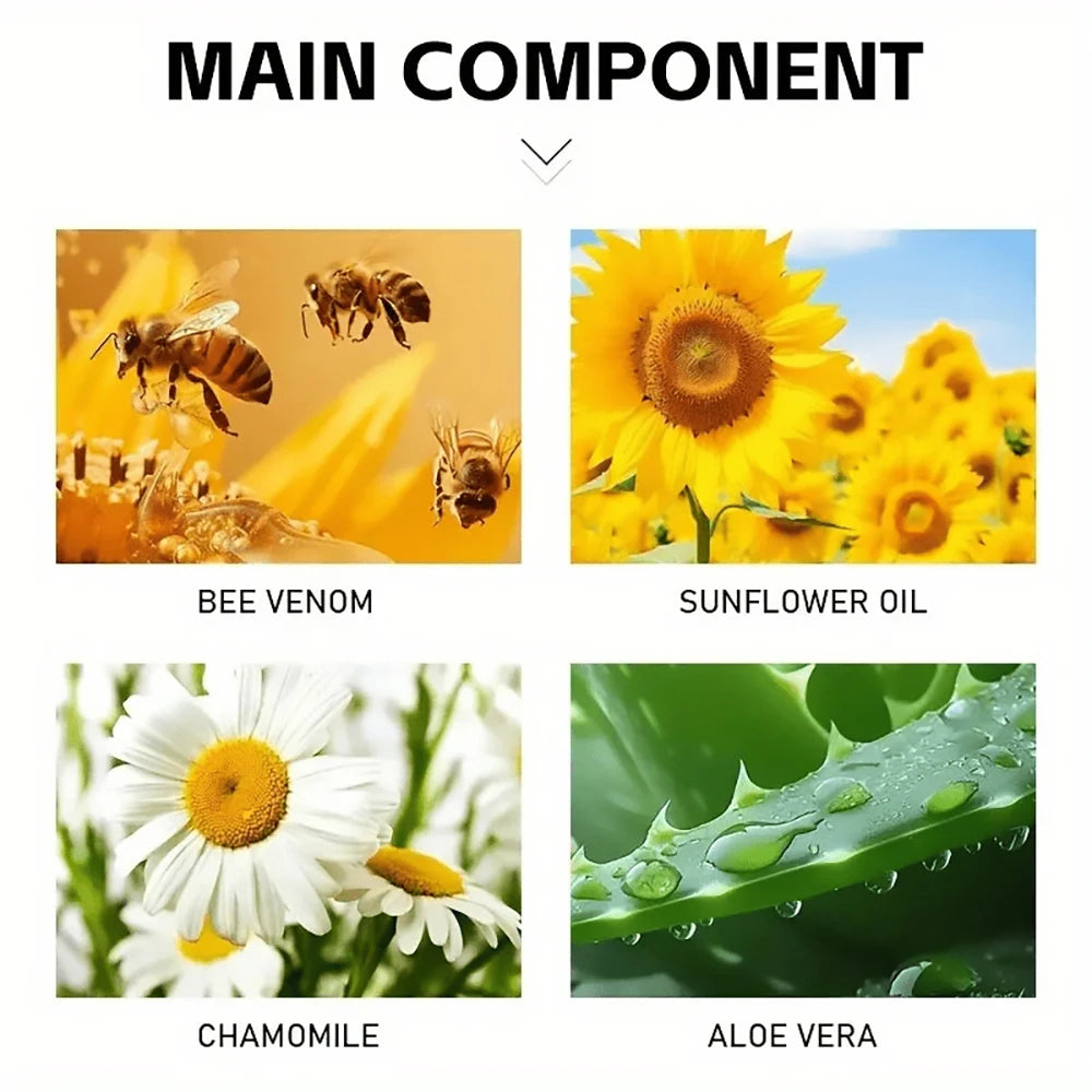 SUYARUN Bee Venom Cream with Sunflower Oil, Chamomile & Aloe - Anti-Aging Hydrating Soothing Moisturizer for All Skin Types. Oasis Select