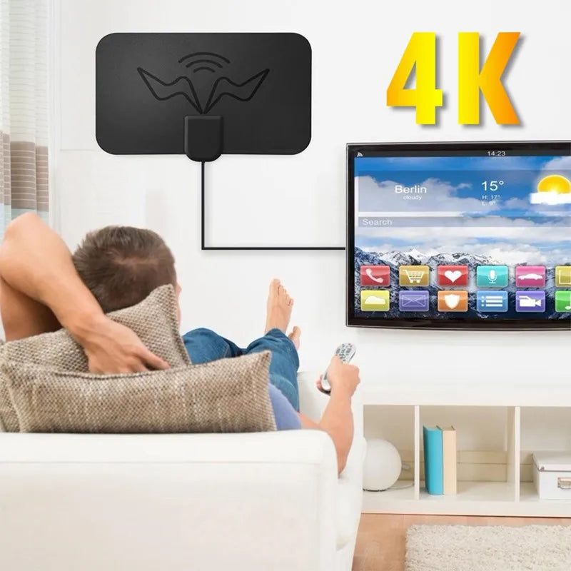 Indoor Digital TV Antenna ATSC Long Range HDTV Reception Enhanced Signal Clear Channel Receiver Oasis Select