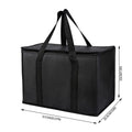 Insulated Lunch Bag Heavy Duty Large Capacity 65L-70L Thermal Insulation Bag Non-Woven Foldable Cooler Bag For Groceries Food Oasis Select black