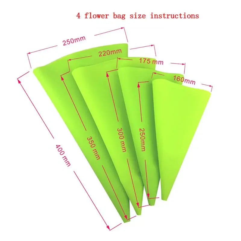 4Pcs/Set Silicone Pastry Bag Tips Kitchen DIY Cake Icing Piping Cream Cake Decorating Tools Reusable Pastry Bags Set Oasis Select