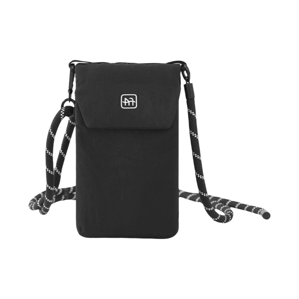 Nylon Mobile Phone Bag Waterproof Vertical Storage Crossbody Bag Zipper Closure Lightweight Phone Purse Women's Use Oasis Select Black