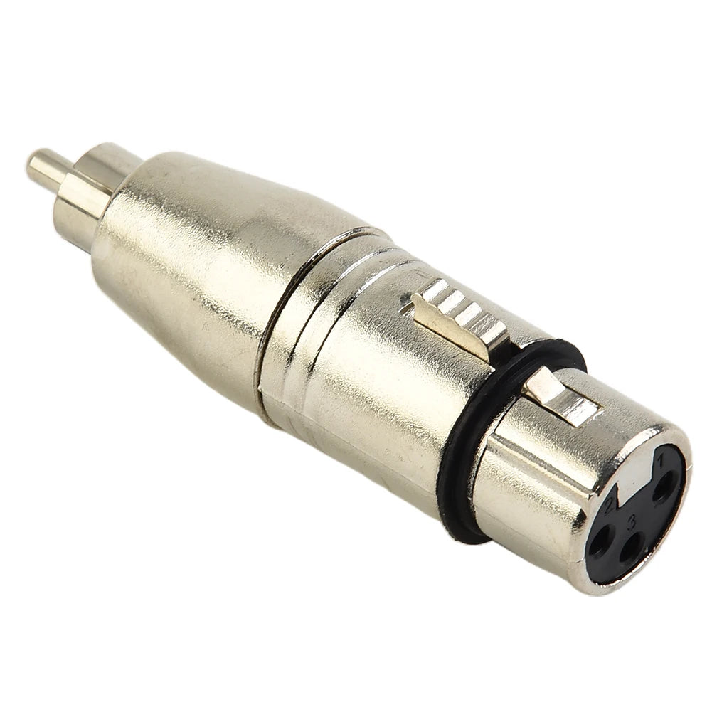 1Pc /Lot XLR Female To RCA Female Audio Adapter Connector For Microphone Speaker Zinc Alloy RCA Adapter Oasis Select