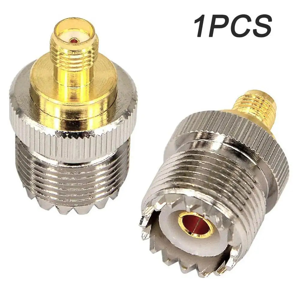 SMA Female to UHF Female RF Coaxial Adapter for Walkie-Talkie