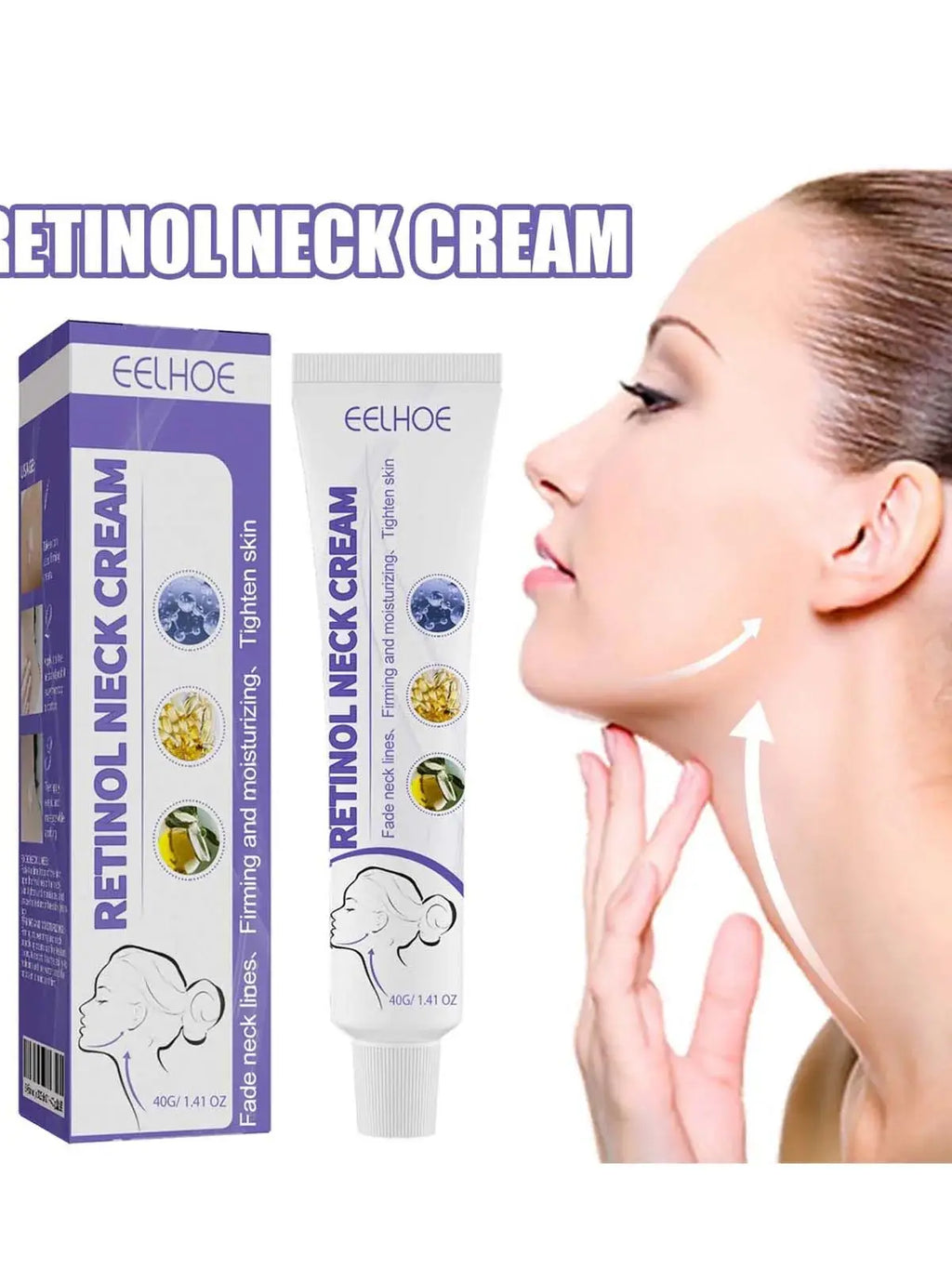 Eelhoe Retinol Neck Cream – Firm, Lift & Reduce Neck Lines Neck Firming Cream Oasis Select