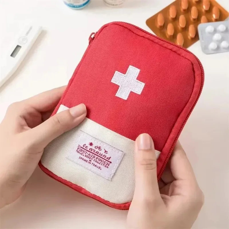 Portable Mini First Aid Medicine Organizer Bag Pill Case Emergency Survival Storage Pouch for Travel Camping Daily Home Use Oasis Select