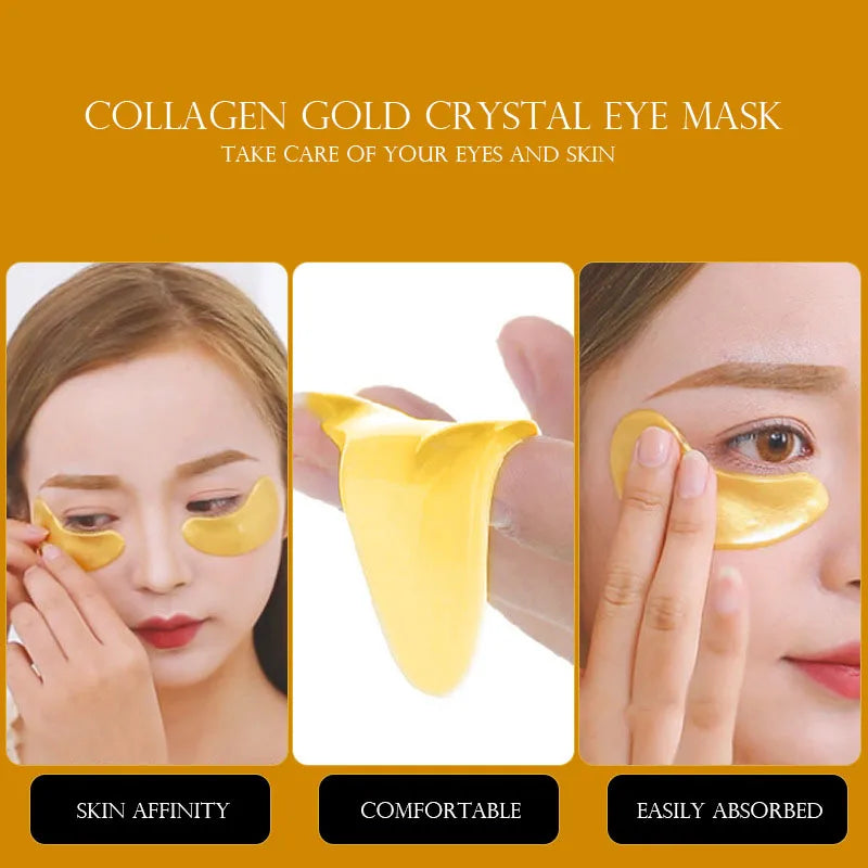 BIOAOUA 50 Pairs Gold Collagen Eye Patches – Dark Circles & Bags Collagen Eye Mask Oasis Select