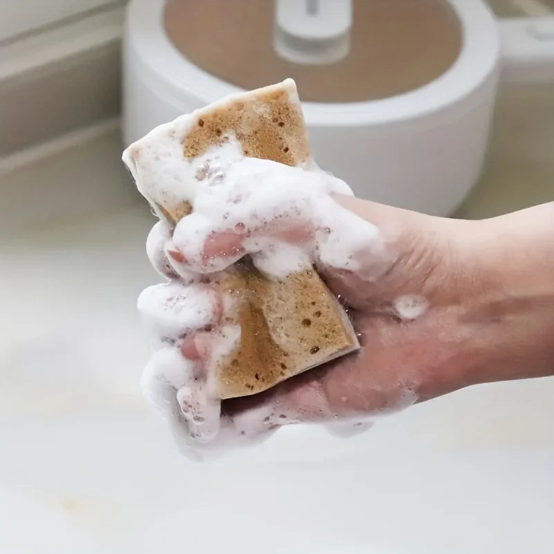 Three Layer Seaweed Kitchen Dishwashing and Cleaning Sponge,Durable and Scratch Resistant,Super Absorbent Kitchen Cleaning Brush Oasis Select