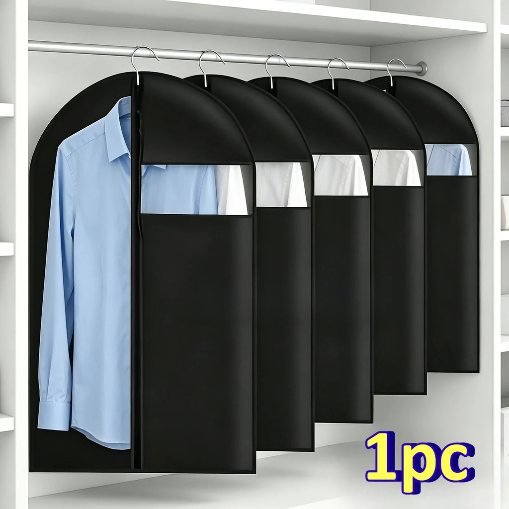 1pc Dust-Proof Garment Bags, Zippered Hanging Clothing Organizer,Space-Saving Protective Cover for Wedding Suit Travel Wardrobe Oasis Select