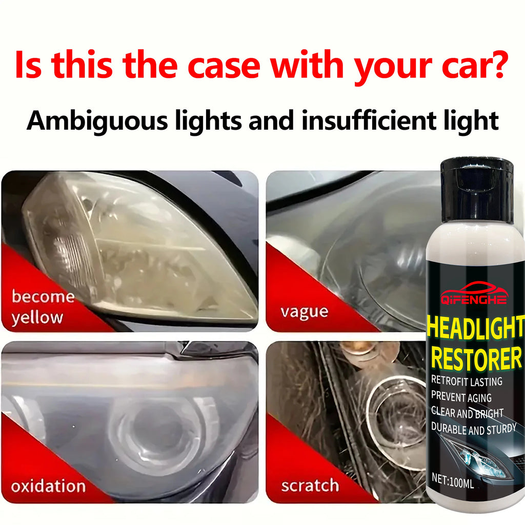 Car Headlight Restoration Kit – Polishing & Cleaning Paste