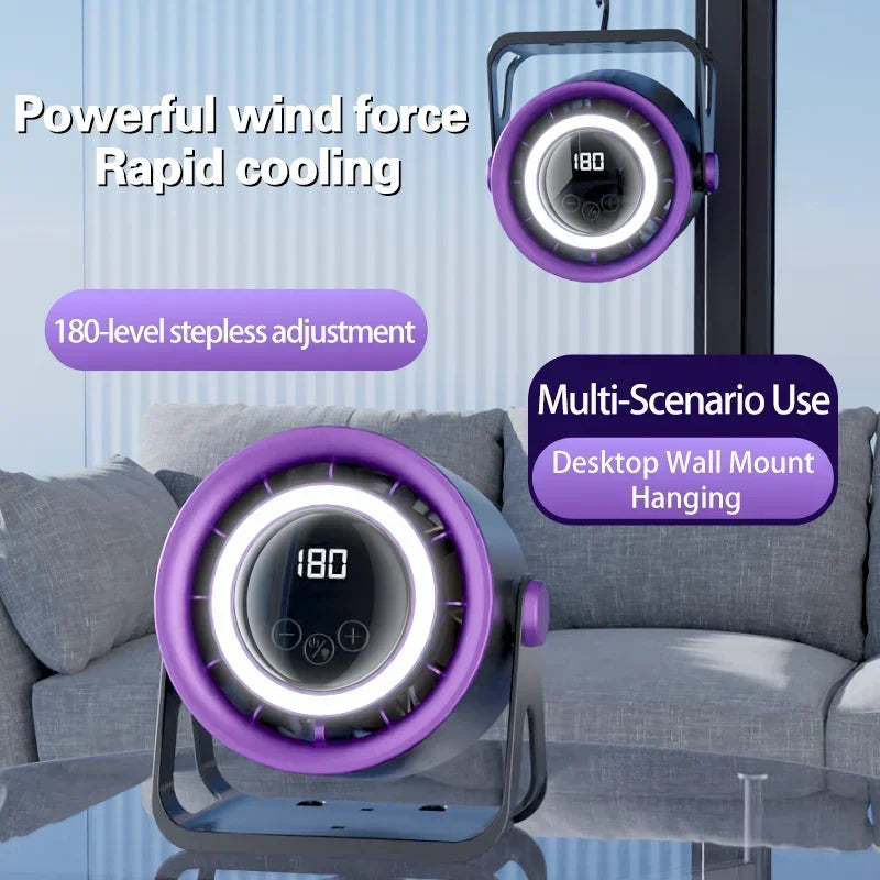URGGU 180° Silent Turbo Fan – Countertop, Wall & Ceiling Mount