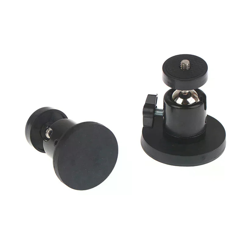Magnetic Action Camera Suction Cup Bracket With 1/4" Screw Ballhead Hole Tripod Mount For Camera Smartphone Fill Light Stand Oasis Select