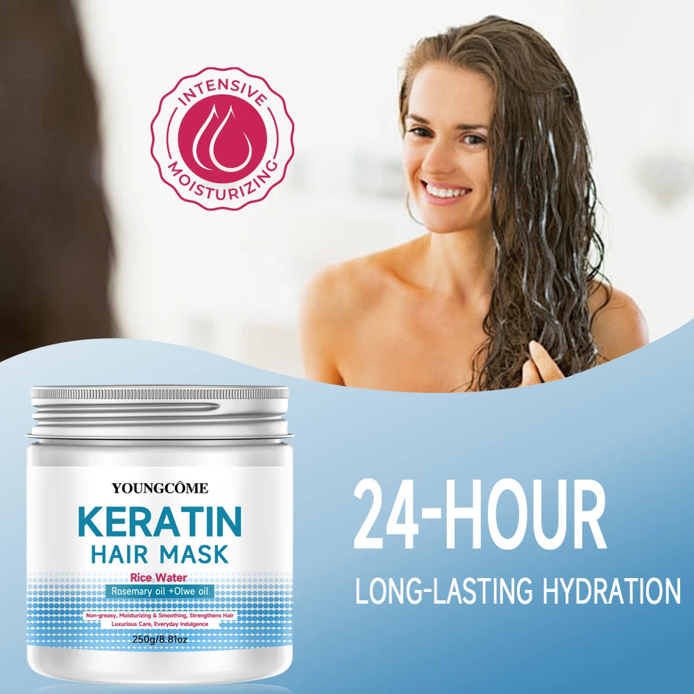 Collagen Keratin Hair Mask – Deep Moisture & Frizz Control