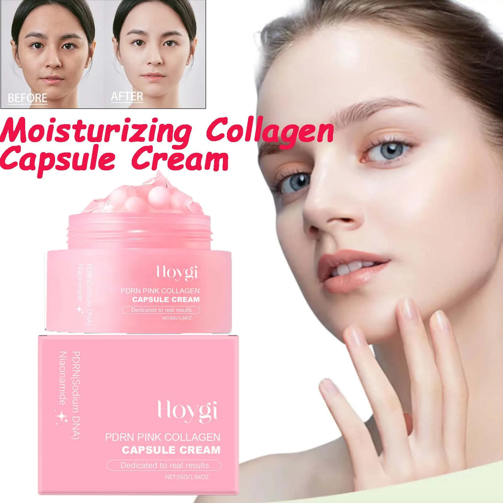 Moisturizing Collagen Capsule Cream Hydrating Firming Anti-Aging Niacinamide Even Skin Tone Brightening Facial Skin Oasis Select