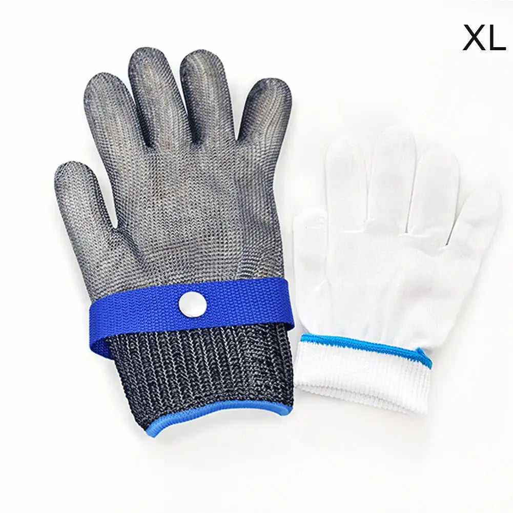 Cut Resistant Gloves, Level A9 Anti-Cut Protection with Stainless Steel Mesh for Butcher Meat Processing tool Oasis Select XL